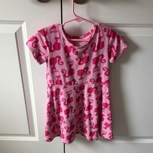 Barbie Pink Silhouette Pattern Dress